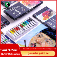 Maries Gouache Paint Set 24 Color Boxed Student Art 12 Color Gouache Paint Beginner Paint 5ml