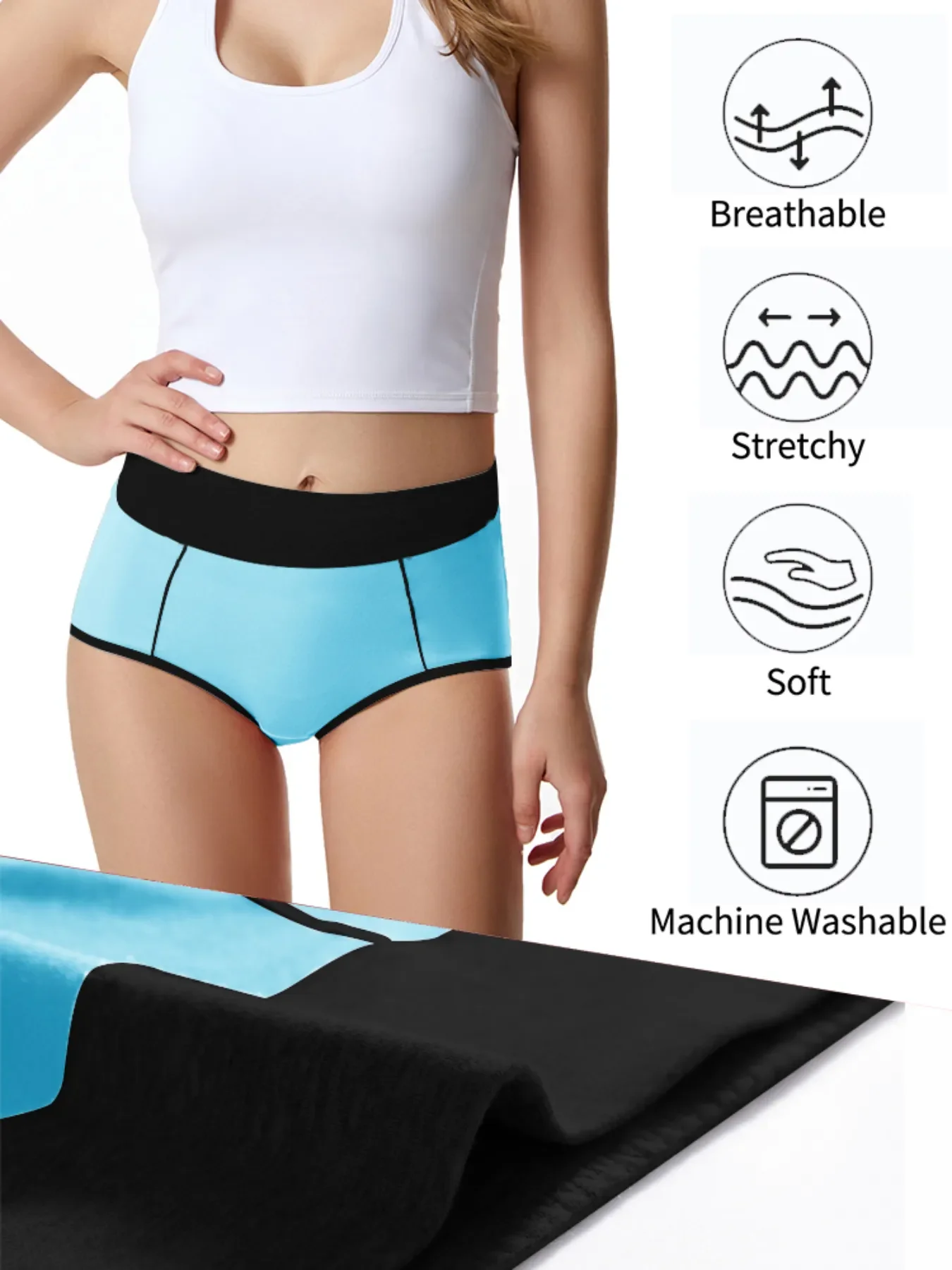 5Pcs/Set Female Cotton Panties Plus Size Women Underpant Color Blocking Design Breathable Comfortable Skin-Friendly Women Briefs