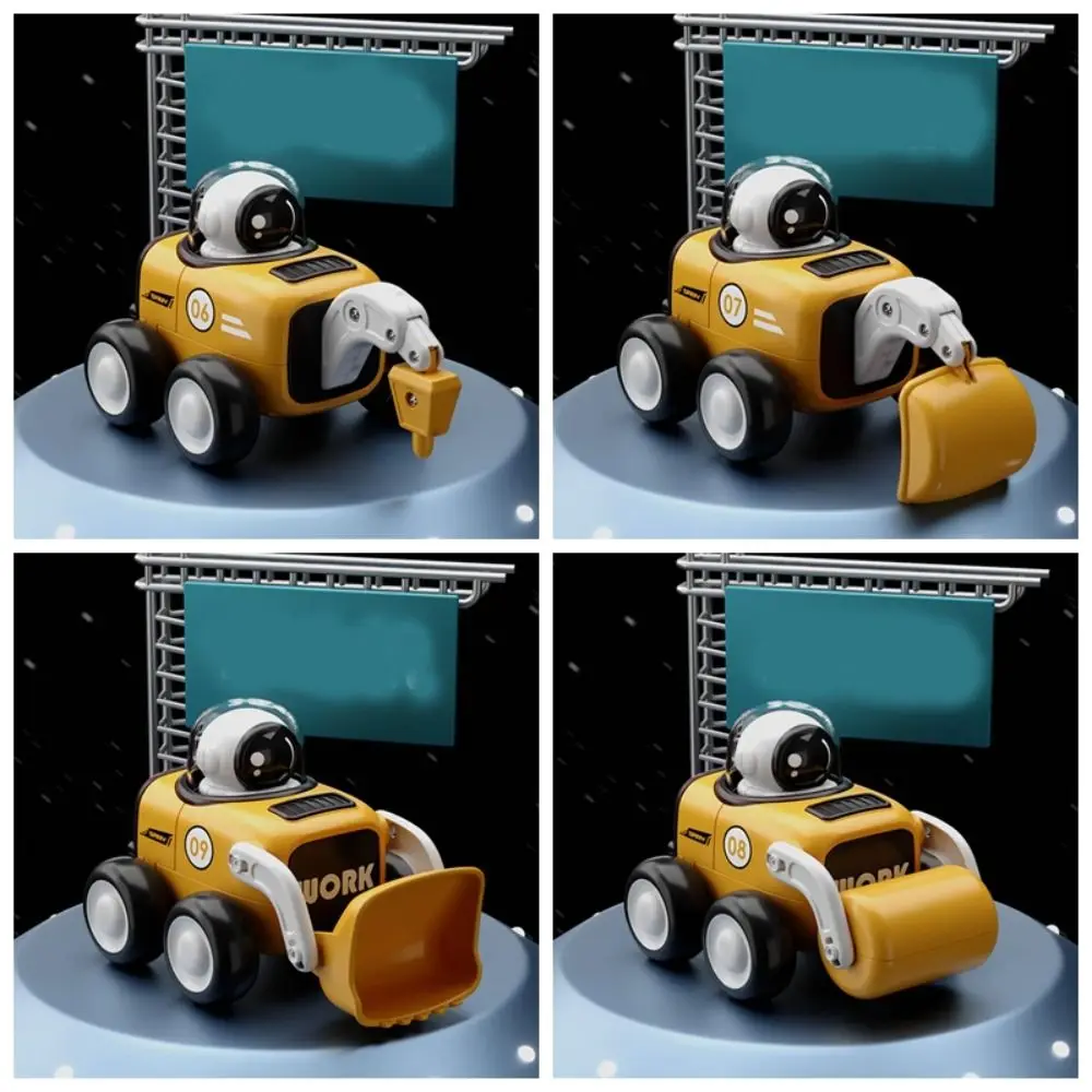 Smooth Astronaut Inertial Engineering Vehicle Abs Plastic Round and Smooth No Recharging Required Bulldozer Toy Car