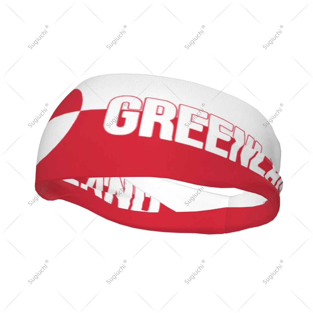 

Men Women Greenland Flag Elastic Wide Headbands For Yoga Fitness Tennis Running Gym Sports