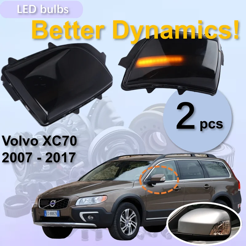 

for Volvo XC70 2007 - 2017 Dynamic LED Blinker Indicator Mirror Turn Light Signal
