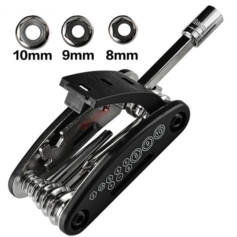 For Kawasaki MTB Mountain cycle Portable socket multipurpose wrench bicycle multi tool Screwdriver Motorcycle bike allen fix Tou