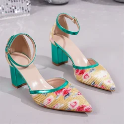 Rivet Pointed High Heels Autumn Style Foreign Trade Plus Size Women's Shoes PVC Fashionable Slim Heel Transparent Sandals