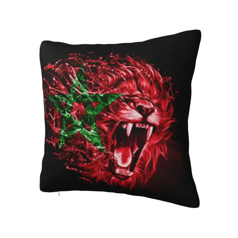 Custom Moroccan Flag Morocco Lion Cushion Cover 40x40cm Soft Nordic Pillow Home Decoration