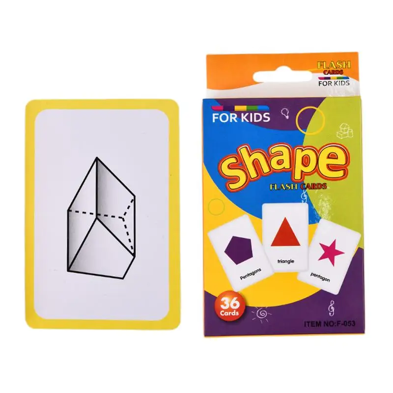 Tarjetas Flash de papel para niños pequeños, tarjetas de aprendizaje Flash de 36 piezas, diseño de doble cara, actividades de aprendizaje temprano en preescolar