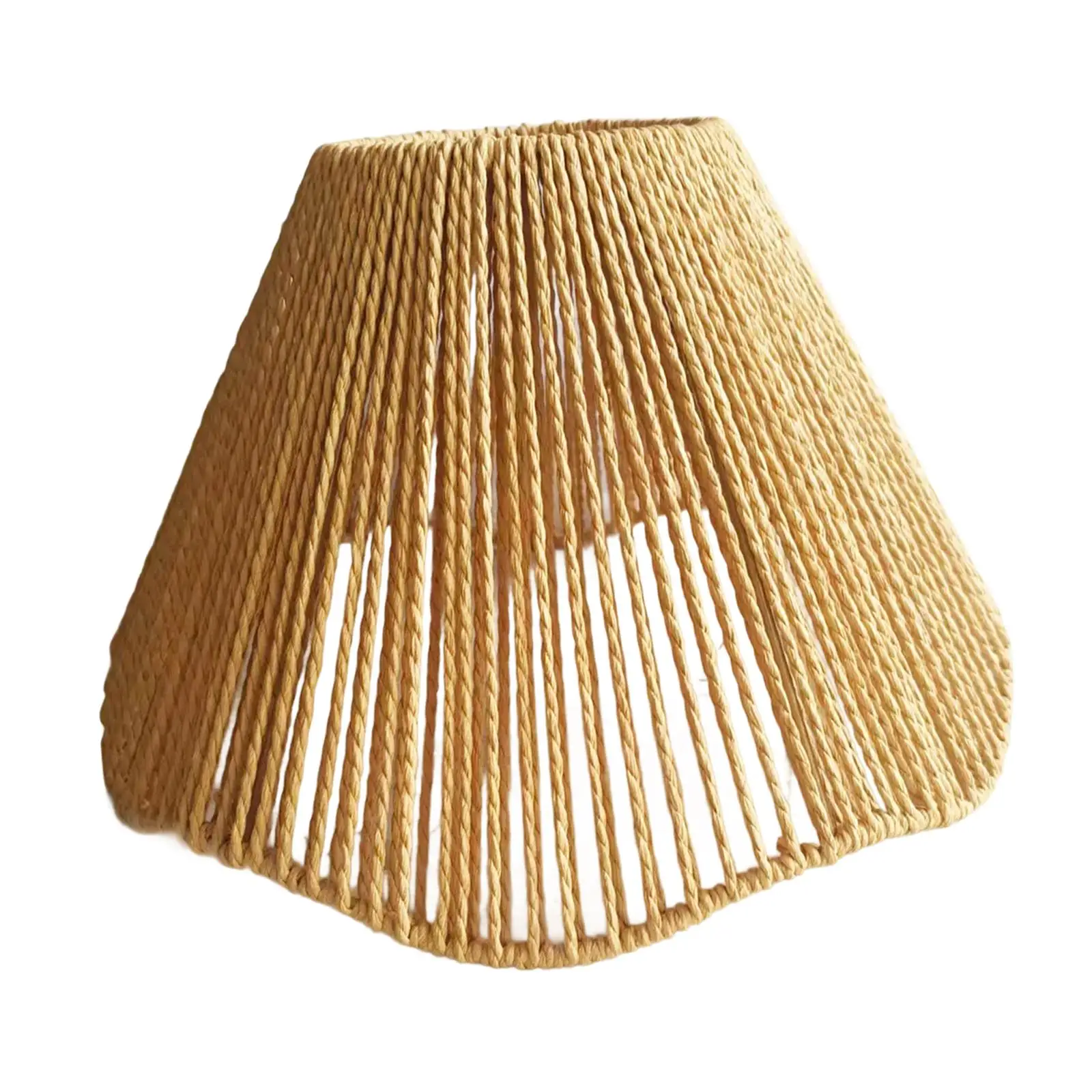 Woven Lampshade Ceiling Lantern Cover Accessories Replacement Boho Light Shade Hanging Lamp Shade for Teahouse Dining Table