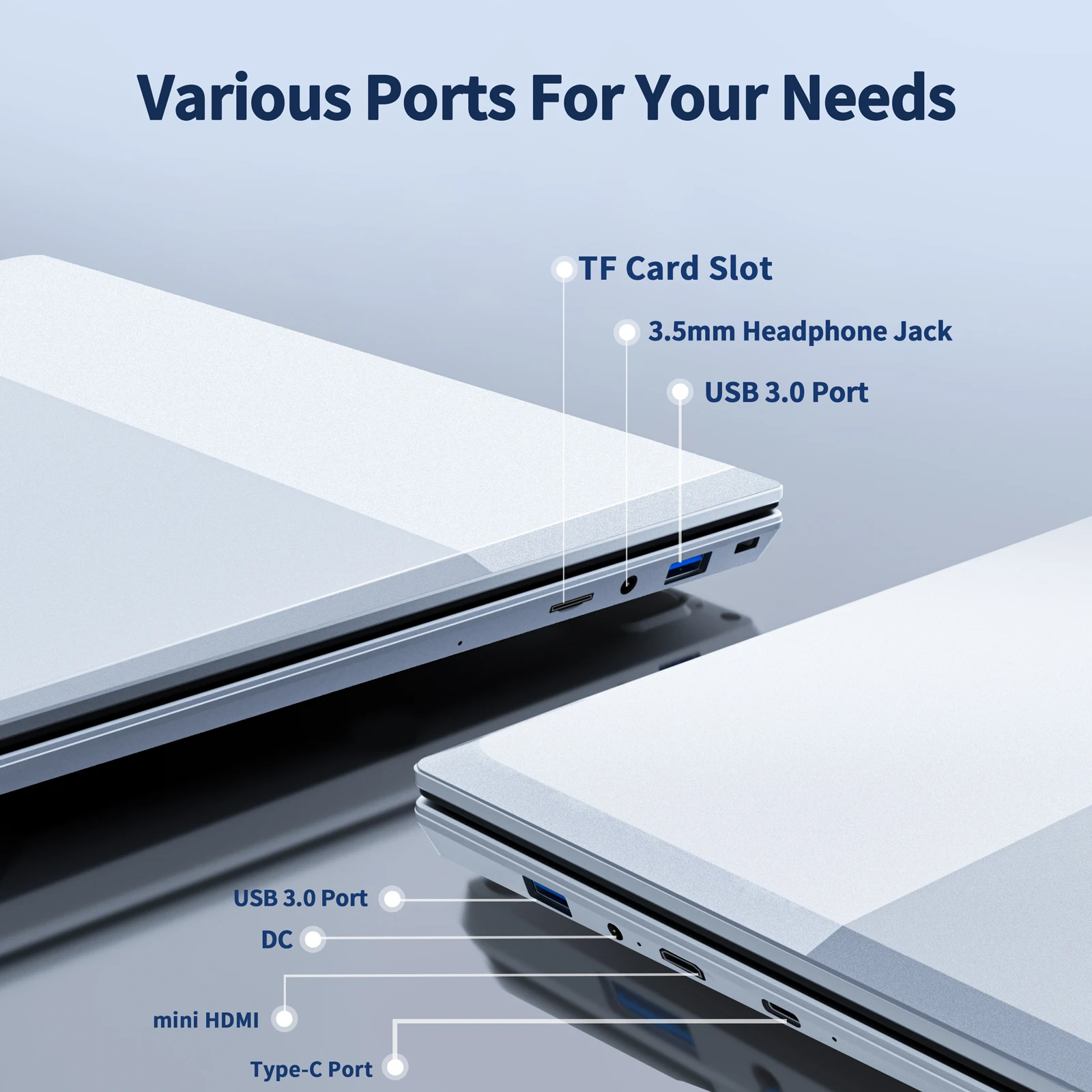 Laptop Intel Celeron N5095 Ultrabook 16GB RAM 1024GB SSD Notebook 1920*1200 Resolution Windows 11 Computer Office Study PC