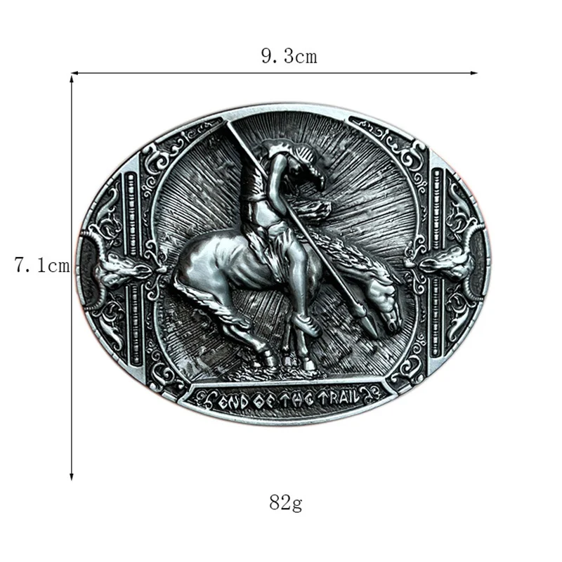 Hebilla de cinturón de lanza de guerrero estilo occidental