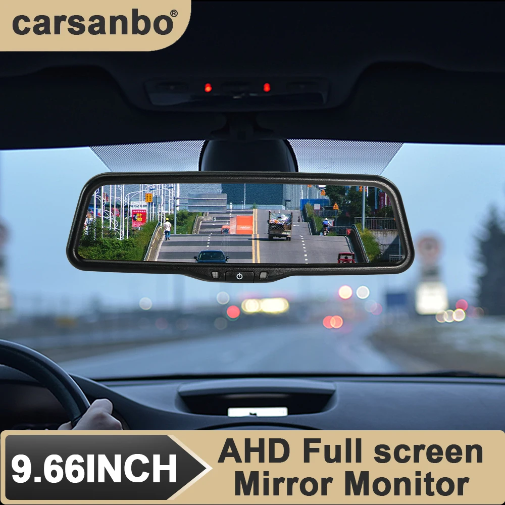 9,66 Zoll Auto Digital Rückspiegel Monitor Vollbild AHD 1080P, automatische