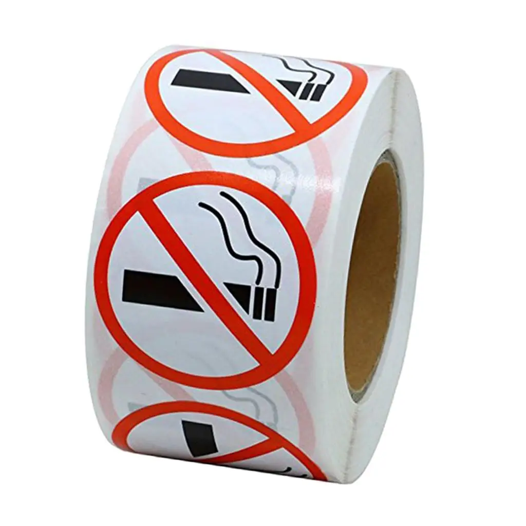 500Pcs No Smoking No Vaping Stickers Car Window, for Taxis, Rental Vehicles,
