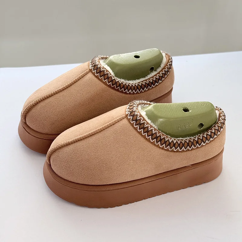 2025 Plattform Flauschige Hausschuhe Frauen/männer Haus Wohnungen Mode Plüsch Winter Schuhe Damen Hause Elegante Casual Schuhe Große größe – Detail 2