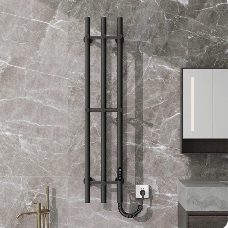 

Электрическая вешалка для полотенец для ванной комнаты, настенная водонепроницаемая термостатическая грелка для сухих полотенец с подогревом, современные домашние аксессуары для ванной комнаты