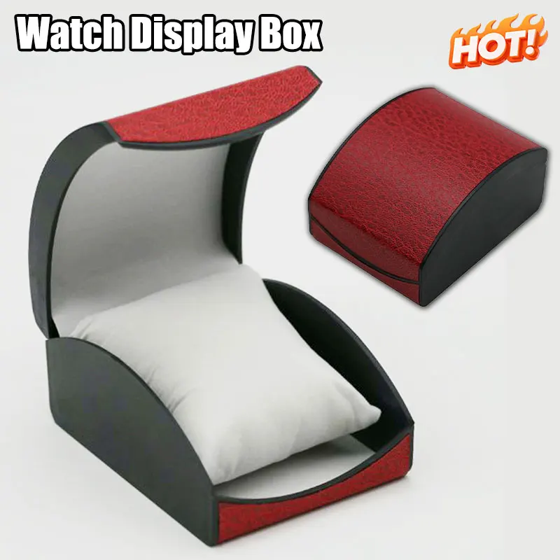 Watch Display Box Jewelry Storage Organizer Case Decor Gift 10.5X8X5.8CM Man Leather Flannel Watch Box Gift 6 Colors