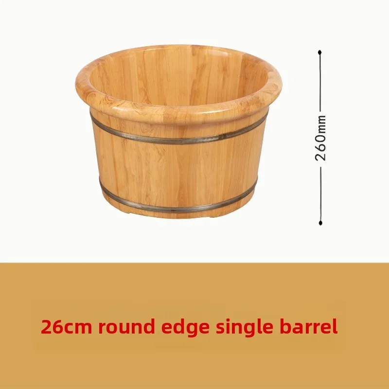 Wooden Foot Bath Bucket Solid Wood Foot Soaking Tub Thickened Spa Basin Leak Resistant Foot Care for Home Relax