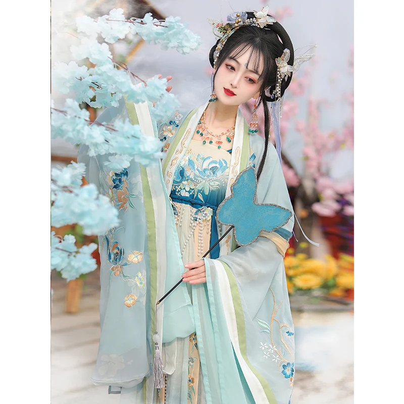 Hanfu Woman Ancient Chinese Traditional Embroidery Han Dynasty Outfit Woman Fairy Cosplay Costume Oriental Princess Dress