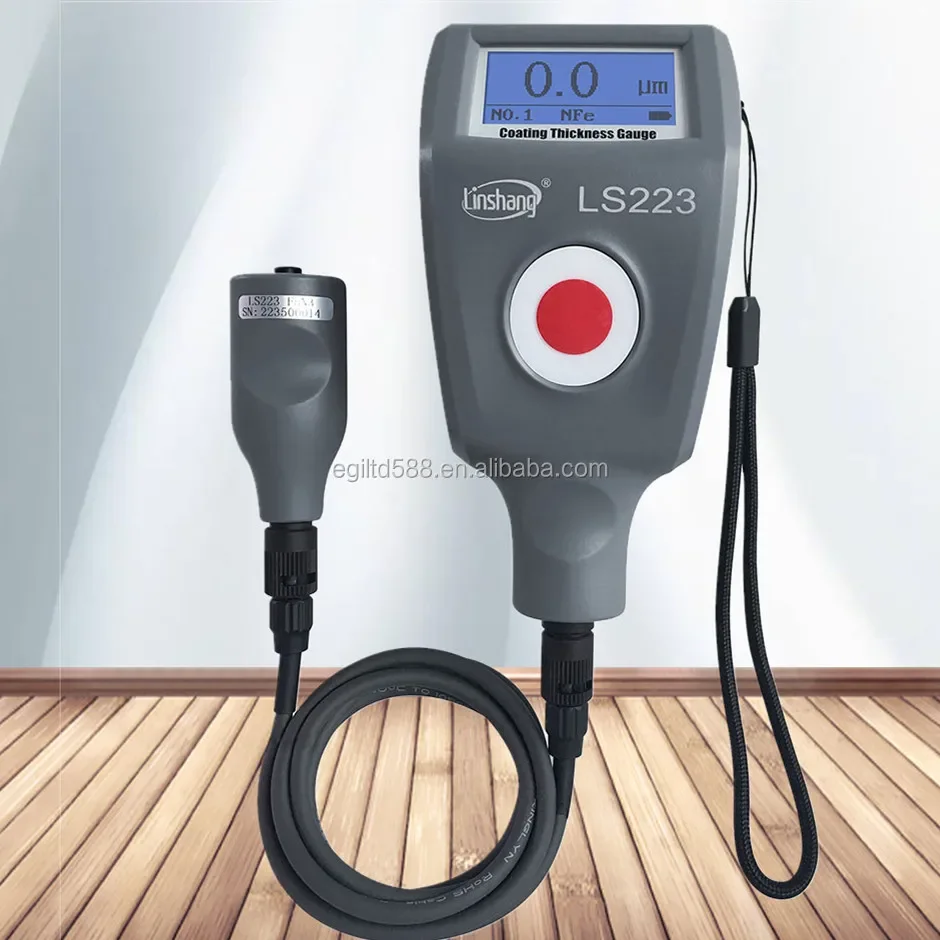 LS223 Coating Thickness Gauge with F5N3 Detachable Cable Probe For Non-Magnetic And Non-Conductive Coatings 0-5000um