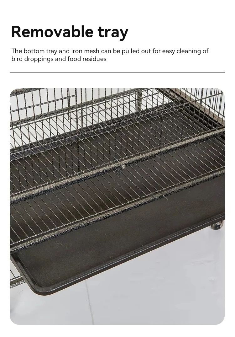 New Big Metal Wire Strong Fine Iron Material Macaw Parrot Breeding Cage Big Cage for Birds Indoor Pet Cage