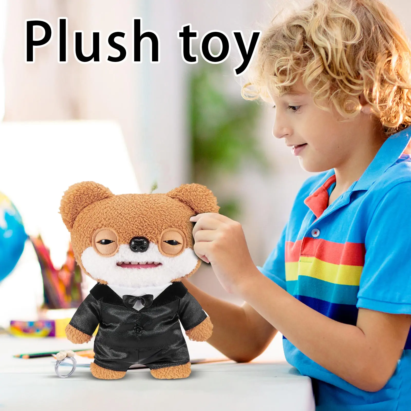 Limited Edition Valentine Monster - Adorably Ugly Plush , Funny Gag Gift for Boyfriend/Husband, Creepy Cuddle Toy for Anti-Roman