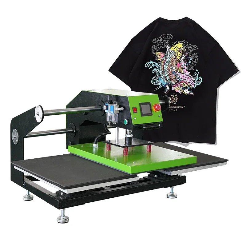 

High Quality Pneumatic Semi-Auto T shirt Printing Sublimation Machine 16x20 40x50cm Double Station