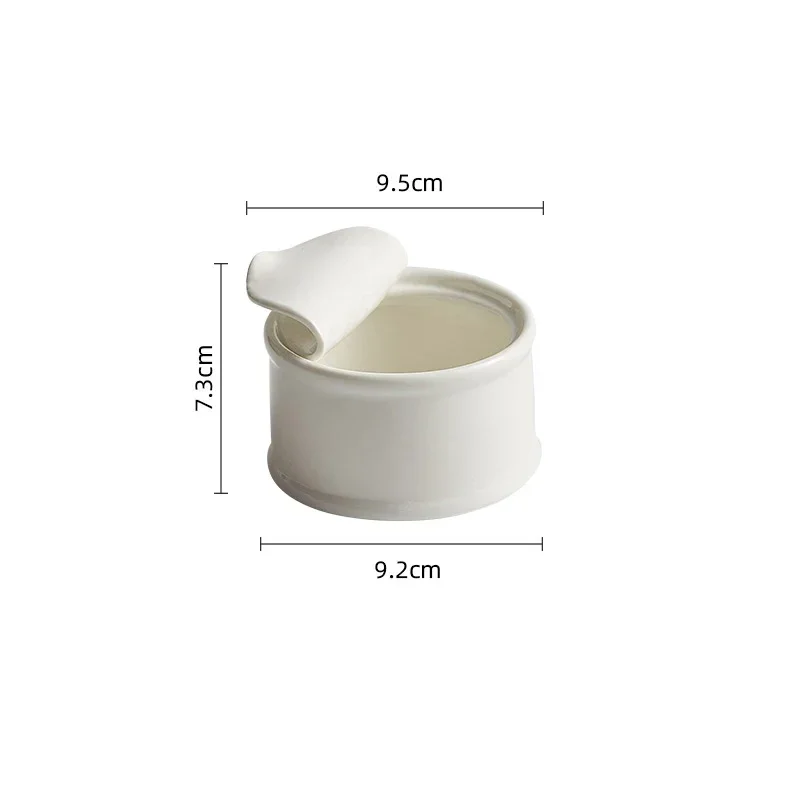 Canned Shape Ceramic Pudding Dessert Bowl Specialty Sauce Bowls Soup Basins Home Kitchen Solid Color Cutlery Bread Dessert Plate