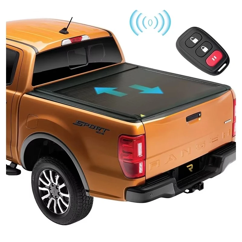 

Ranger T9 T8 T7 T6 Pickup Truck Aluminum Alloy Ute Lid Bed Electric Retractable Hard Folding Tonneau Cover for F150