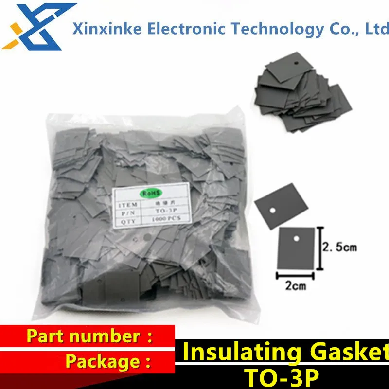 100PCS TO-3P Mica Sheet Silicone Sheet Insulating Gasket Transistor Gasket