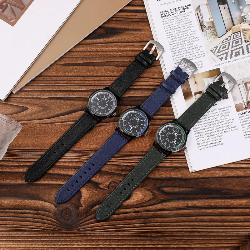 SUNLIFEXSimple reloj informal para hombre, banda de silicona caliente en vivo, reloj de cristal de luz azul, reloj de borde