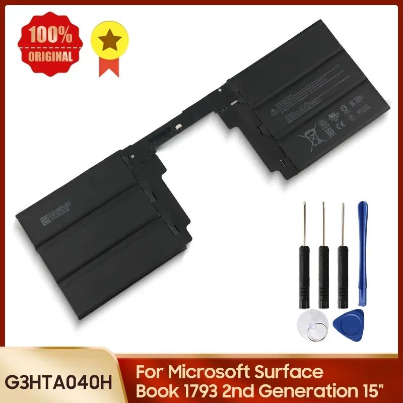 

Сменная батарея для Microsoft Surface Book 2 2nd Gen 15 "1793 клавиатура, Новая батарея 5473 мАч + Инструменты