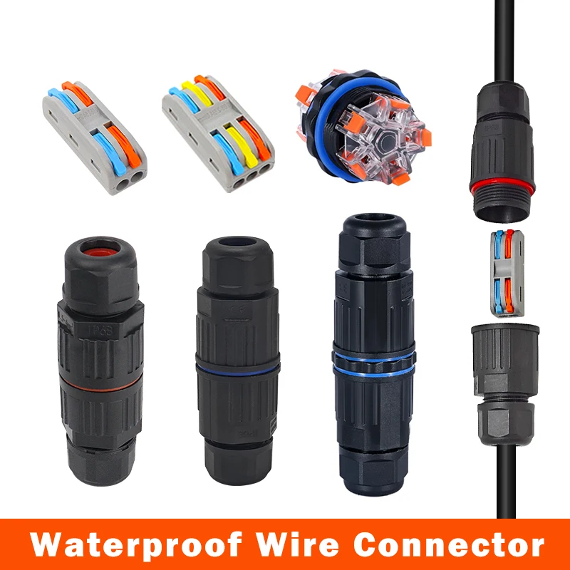 IP68 Waterproof 2/3/5 Way Wire Connector Outdoor Electrical Cable Connector Quick Connect Terminal for LED Lamp Outdoor Lighting