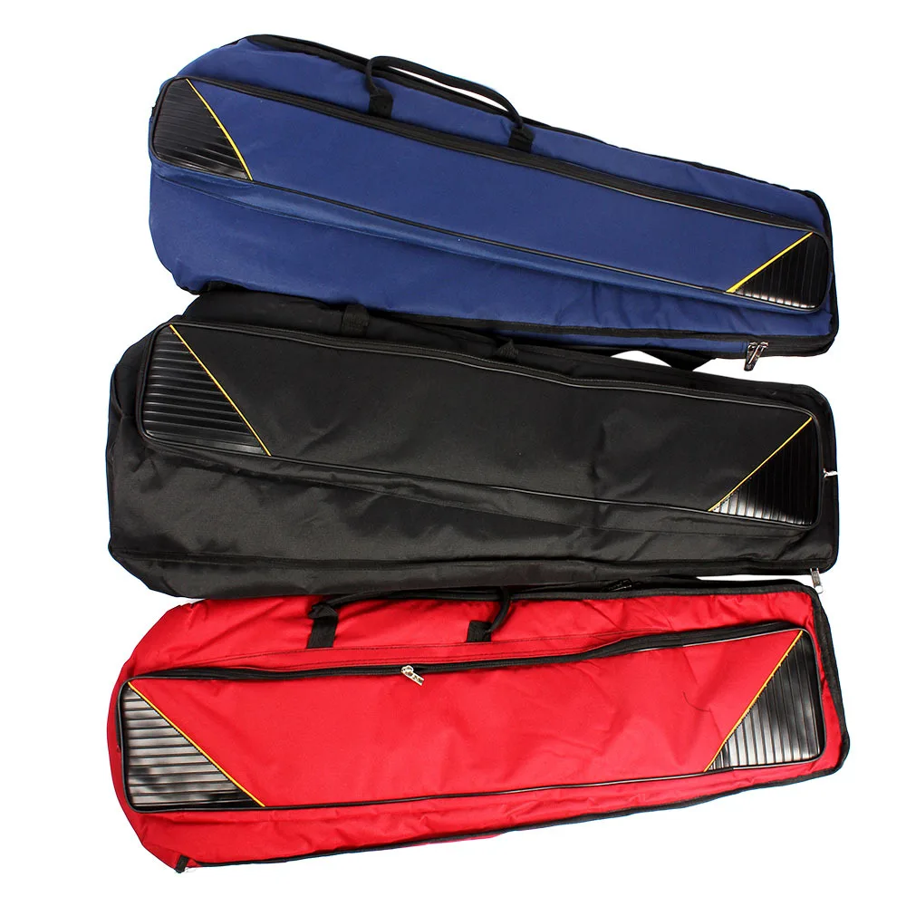 Сумка для тромбона среднего радиуса действия, утолщенная водонепроницаемая сумка из ткани Оксфорд, портативная сумка для хранения музыкальных инструментов, портативный рюкзак