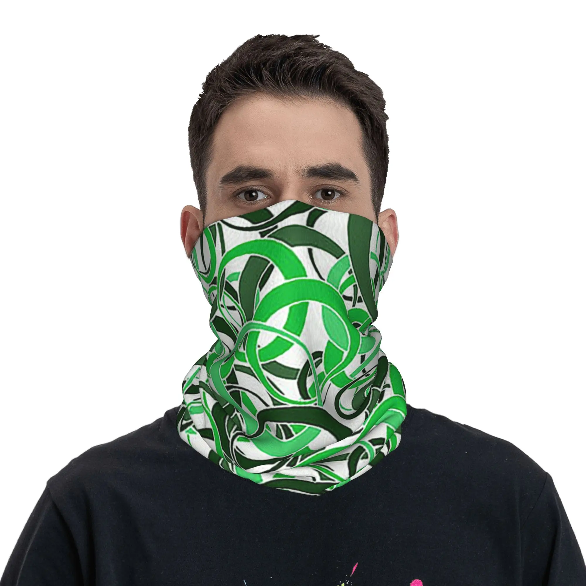 Pics Of Overlaping Circles Images Bandana Neck Cover Printed Wrap Scarf Multifunction Balaclava Cycling For Men Women Adult