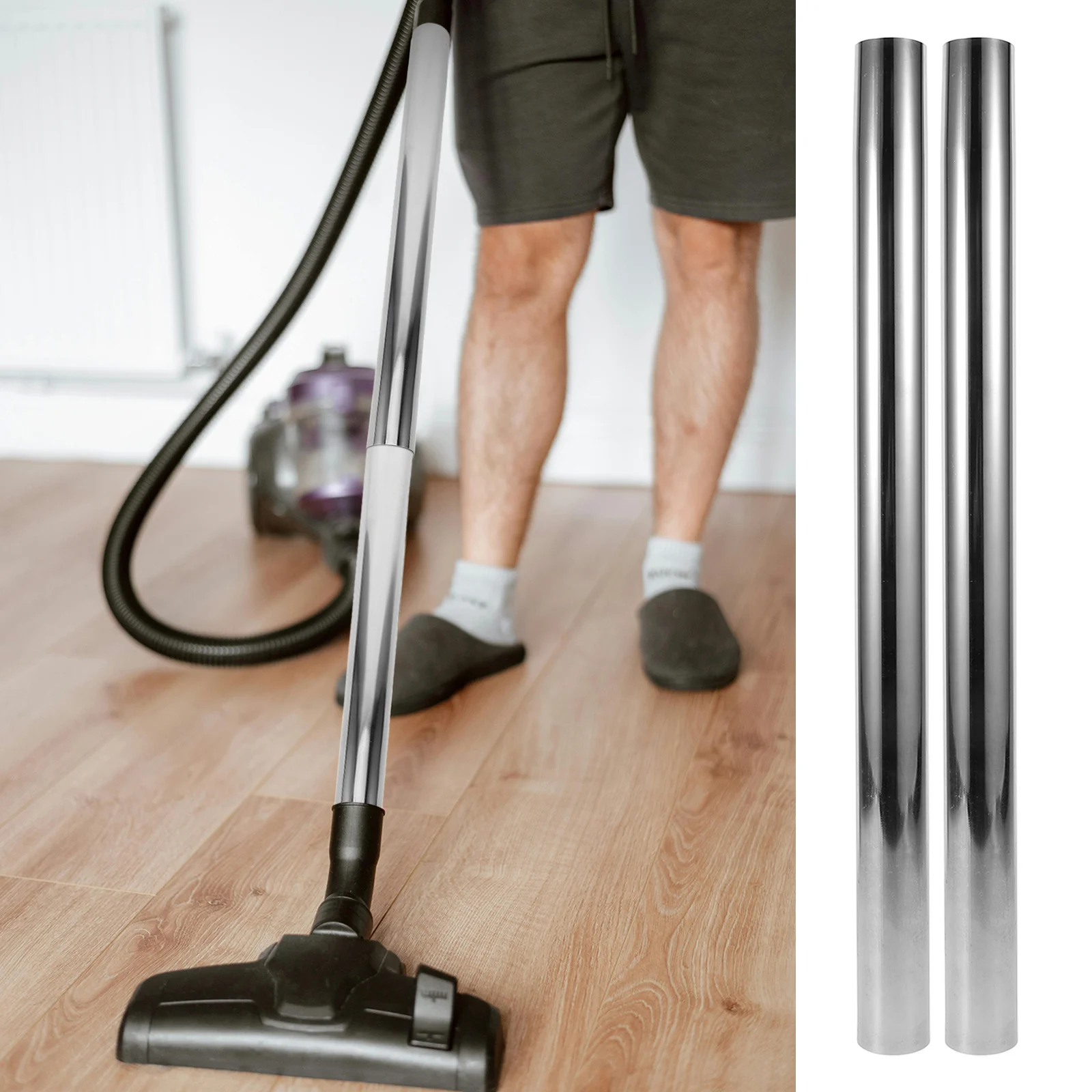 

2pcs Vacuum Cleaner Extension Wand Hose Durable Lightweight Tube Replacement Part For Home Cleaning Accessories Tool