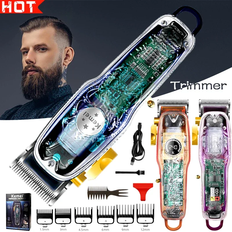 Kemei Cordless Hair Clipper Beard Trimmer Shaver Electric Styling Tool