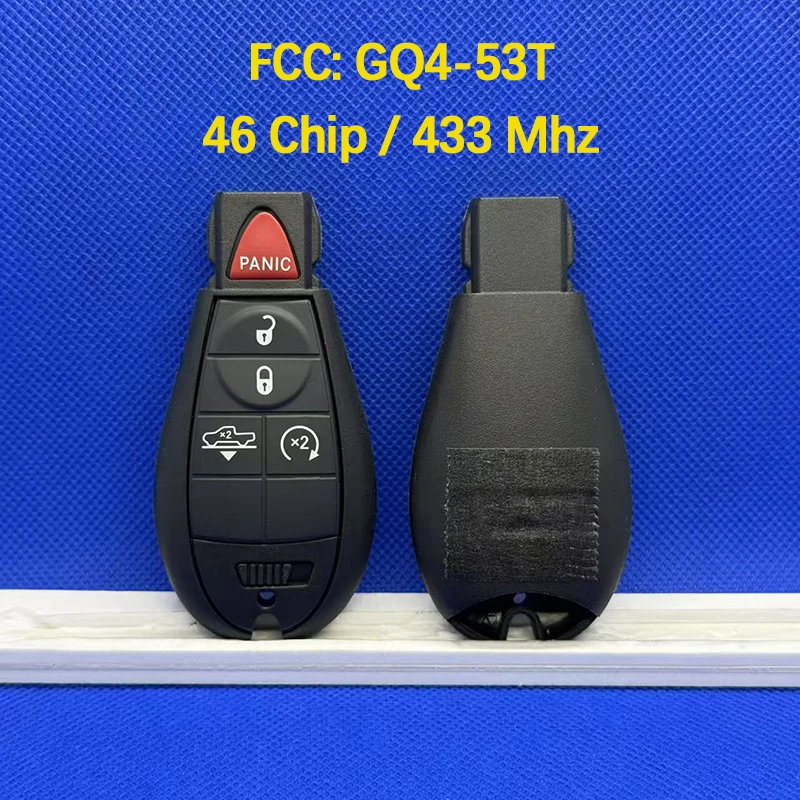 cn087011-純正5ボタン-スマートリモートキー-fcc-gq4-53t-68159655af-46チップ-433mhz-ダッジ-ram-1500-2500-3500-4500-2013-2018年式用