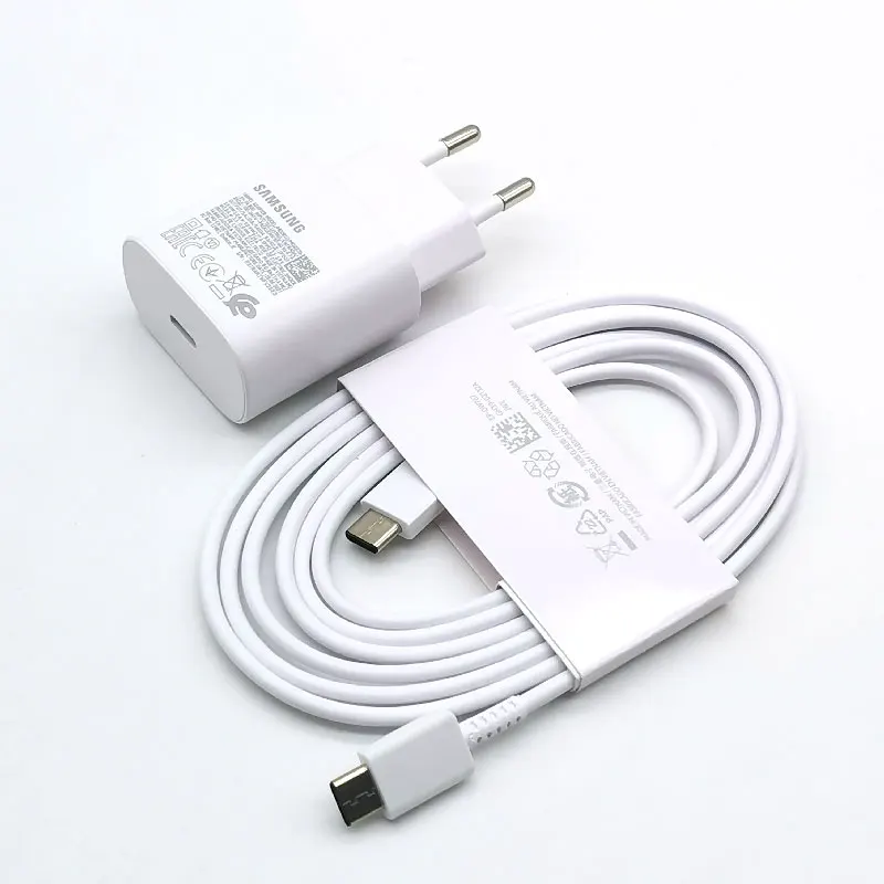 For Samsung Charger 25W Super Fast Charging Adapter 1.8M Type C Cable For Galaxy S20 S21 S22 S23 S24 Ultra Z Flip Fold 6 5 4 3 2