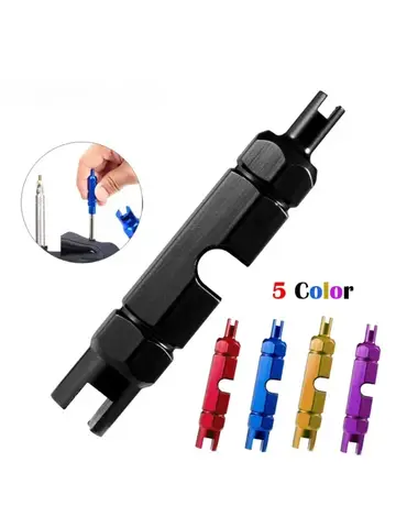 1Pcs Valve Core Remover Tool for Presta, Schrader, Valve Extender Tire Repair, Wrench for Bike, Car, Bicycle, Motorcycle Tyre