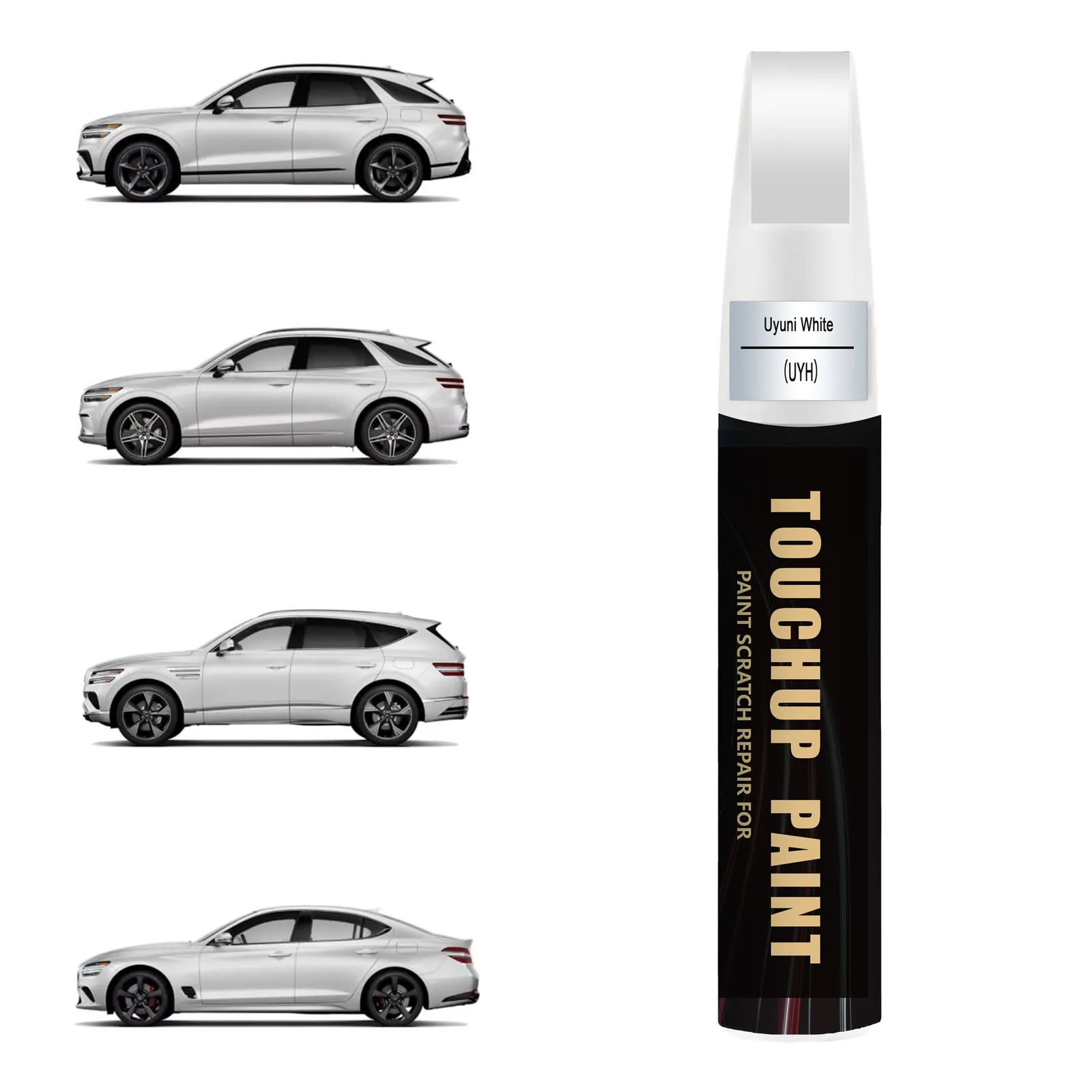 Uyuni White(UYH) for Genesis Touch Up Paint Car Scratch Remover for Nicks and Chips Repair