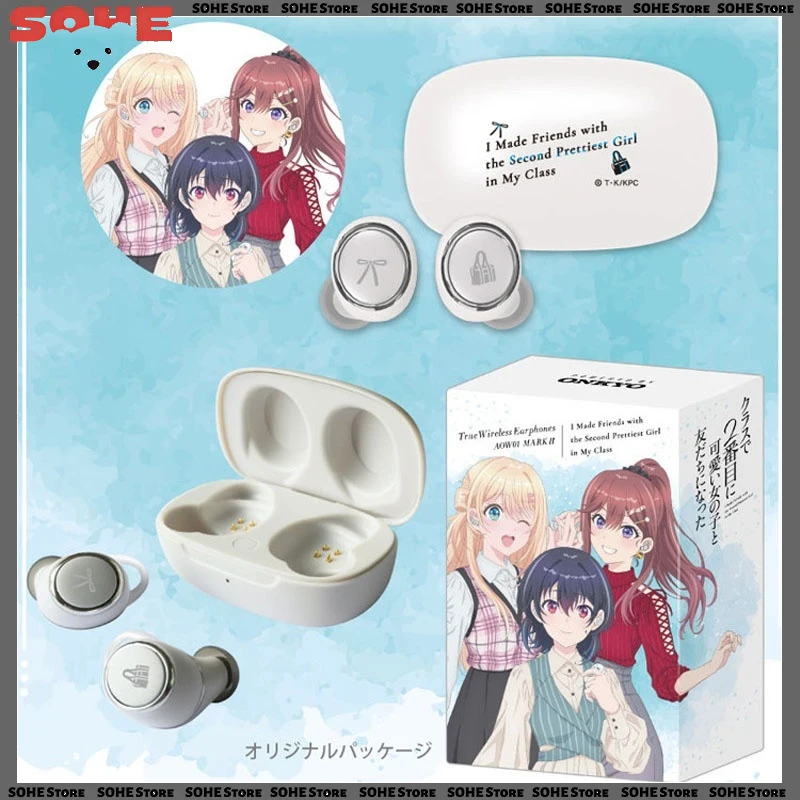 ONKYO AOW01 MARK II Anime TWS Earbuds Earphones, I Made Friends with the Second Prettiest Girl in My Class,With Charging Plate