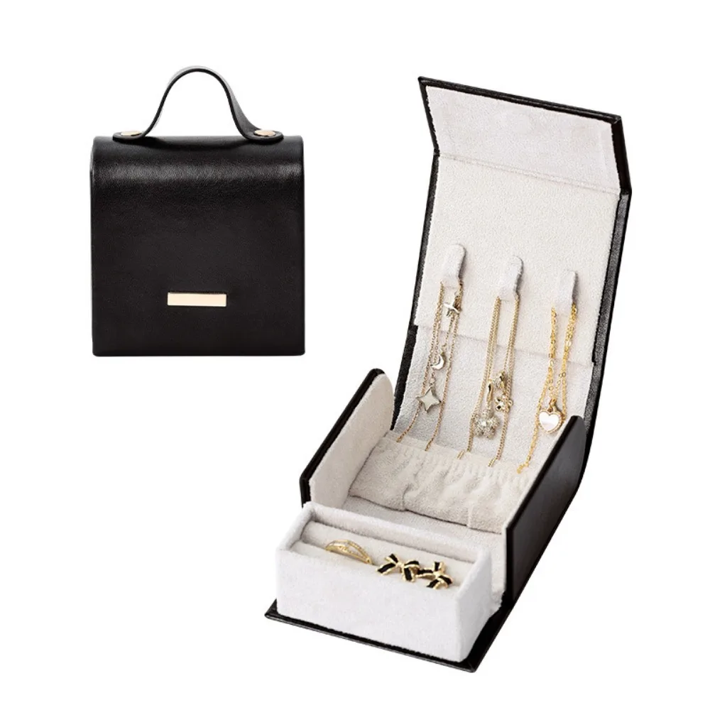 

Ручная сумка для упаковки ювелирных изделий, кольца из искусственной кожи, ожерелье, серьги, чехол для хранения, внешний вид сумки, большая вместимость