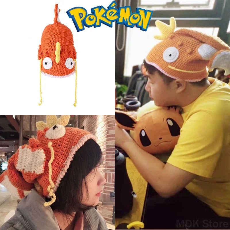 Anime Pokemon Magikarp Hat Beanies Knitted Winter Hat Wool Cute Knitted Hat Cap Costume Accessory Gifts Warm Winter Bonnet Gift