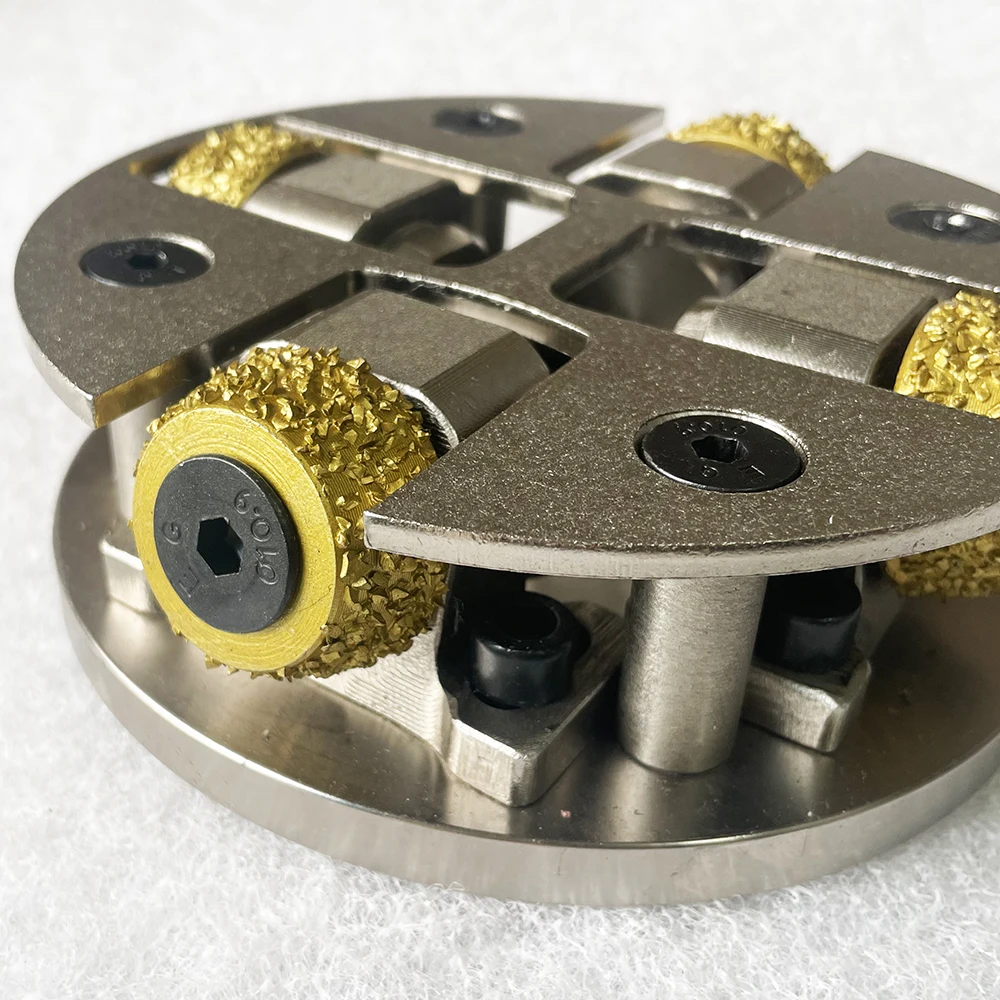 Rullo di litchi in lega di martello per cespuglio da 6 pollici 150 mm per la molatura e la lucidatura di pavimenti in cemento, marmo, granito, pietra