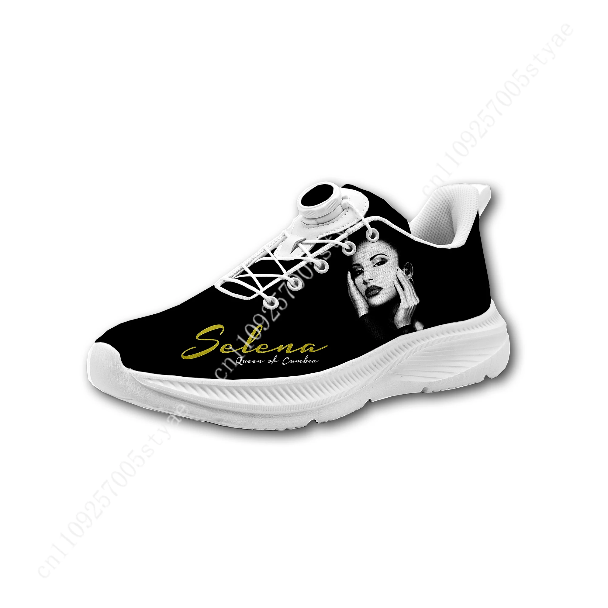 Selena Quintanilla Custom Walking Shoes Men Woman Rotating Button Without Laces Shoe Design Logo Lightweight Sneakers Unisex view 2