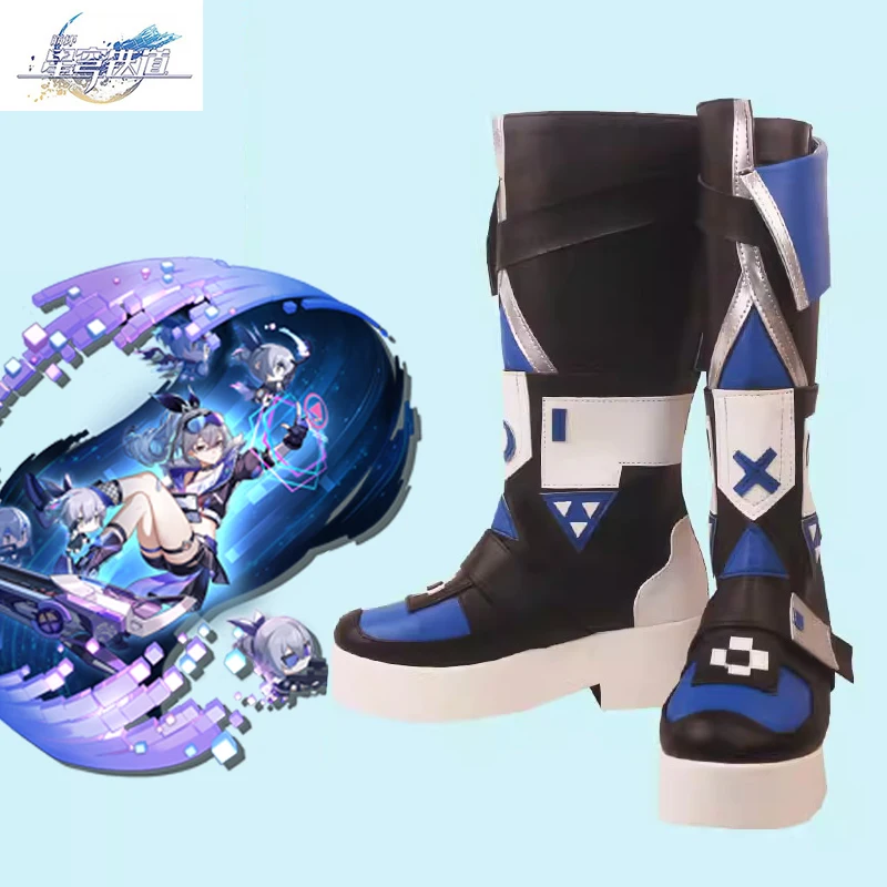 

Game Honkai Star Rail Cosplay Silver Wolf Shoes Long Straight Boots Anime Clothing Accessory Halloween Carnival Men Woman