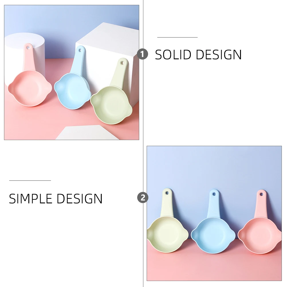 

5 pcs Dog Food Shovel Set Large Scoop Easy Clean Hygienic Durable Pet Feeding Supplies Plastic Spoon Bright Color Random