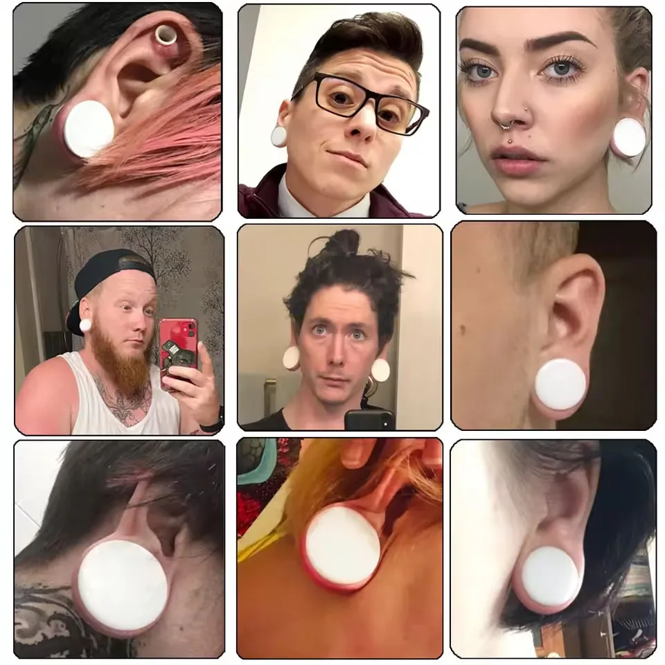 زوج 3-50 مللي متر الاكريليك الصلبة الأذن المقابس القرط كبير كبير قياس نفق حجم نقالة السرج اللحم نفق المتوسع مجوهرات للجسم