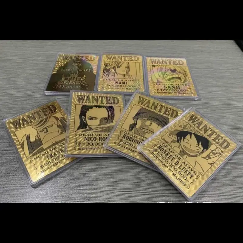 Anime ONE PIECE Rare Gold Foil Refraction Foil Luffy Zoro Sanji Nami Toys for boys Collectible Cards Christmas Birthday Present