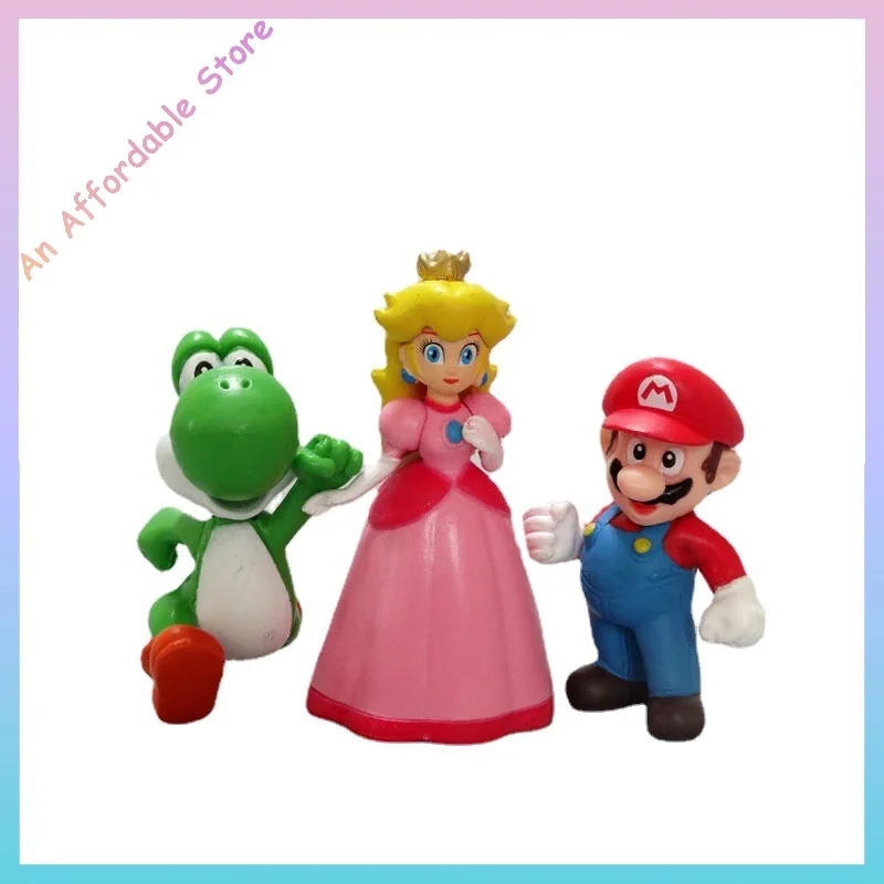 ألعاب سوبر ماريو عمل الشكل 6 قطعة دمى ماريو Yaoxi الفطر الناس تمثال حلية ألعاب أطفال هدية عيد ميلاد #2
