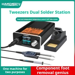 T12 Soldering Station STM32 Chip Version 2.1 OLED Digital Temp Control 5pin Soldering Iron/Tweezers Handle AUTO Sleep