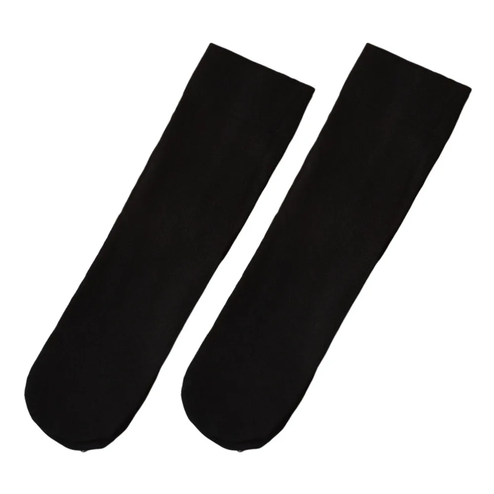 

5pcs Velvet Steel Stockings Middle Tube Slip Resistant Wear-resistant Stockings Thick Material Black Color Durable Stockings