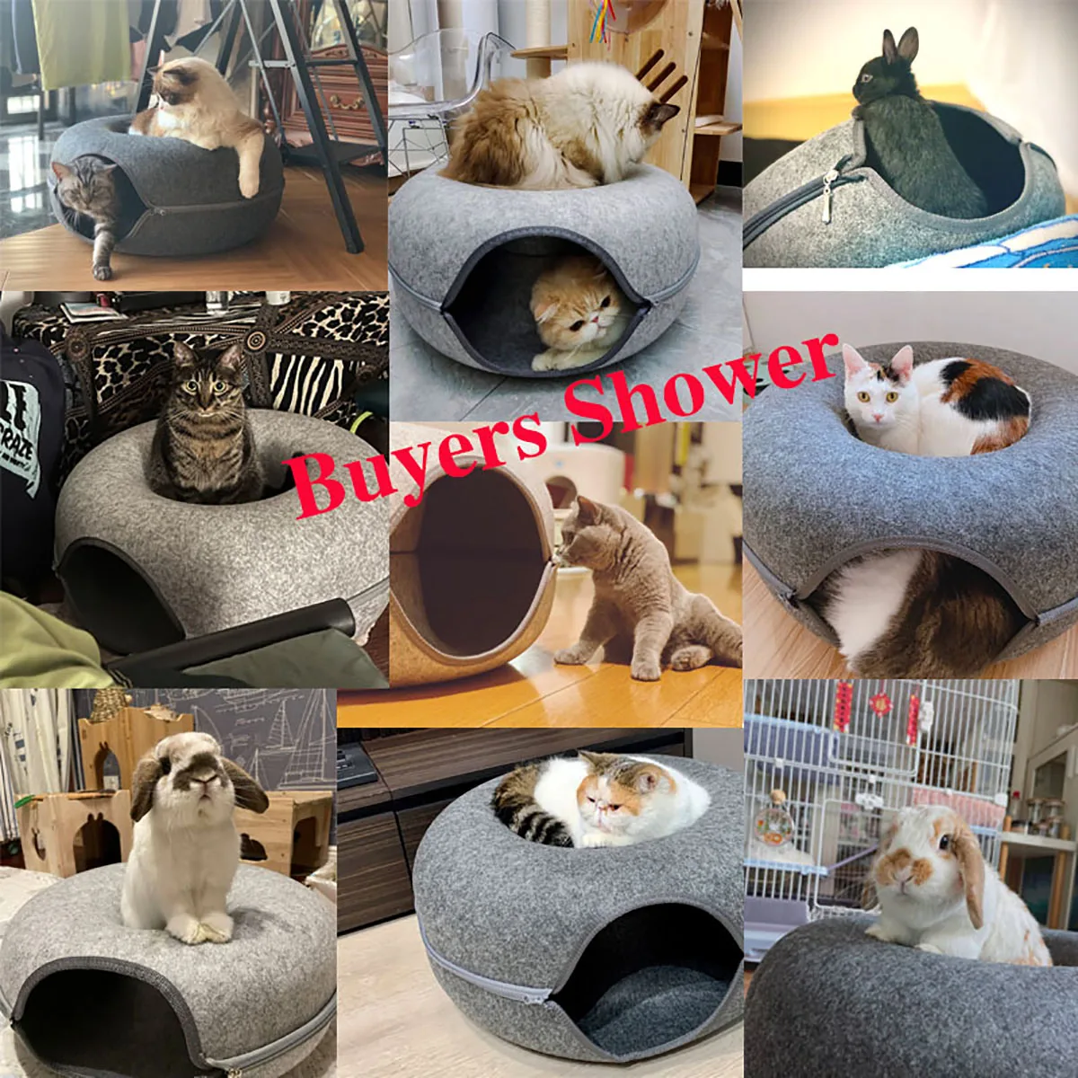 Donut Cat Bed Pet Cat Tunnel Interactive Game Toy Cat Bed Dual-use Indoor Toy Kitten Sports Equipment Cat Training Toy Cat House